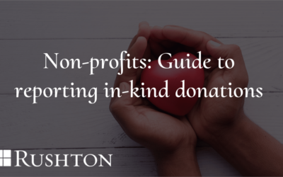 Non-profits: Guide to reporting in-kind donations